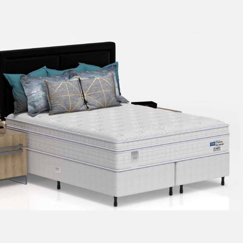 Conjunto Box Queen Mola Ensacada Probel Divino Elite Látex Gel