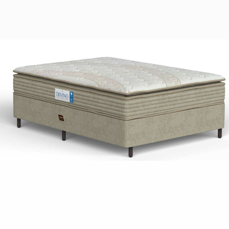 Colchão Queen Espuma D33 Extra Firme Probel 26cm Branco/Bege