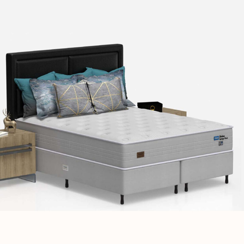 Conjunto Box Queen Mola Ensacada Probel Divino Springs Visco