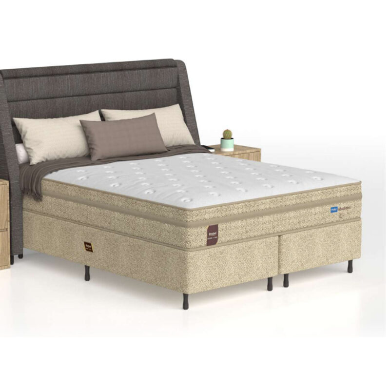 Conjunto Box Queen Mola Ensacada Probel Máximus Plus Branco